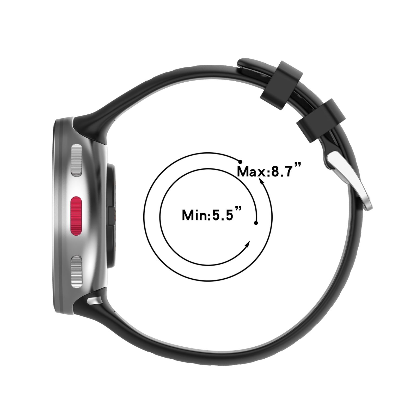 （COD)Two-color Silicone Watch Band for POLAR Vantage V2 with Raw Ears. 