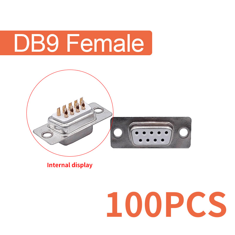 100PCS DB9 connector core VGA Pl9pin port socket female Male D type adapter D SUB DB15. 
