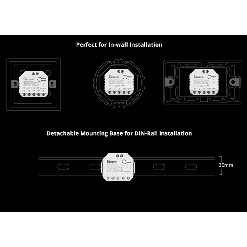 SONOFF Dual R3 Smart Wifi Switch 2 Gang Voice Control Via Alexa Home. 