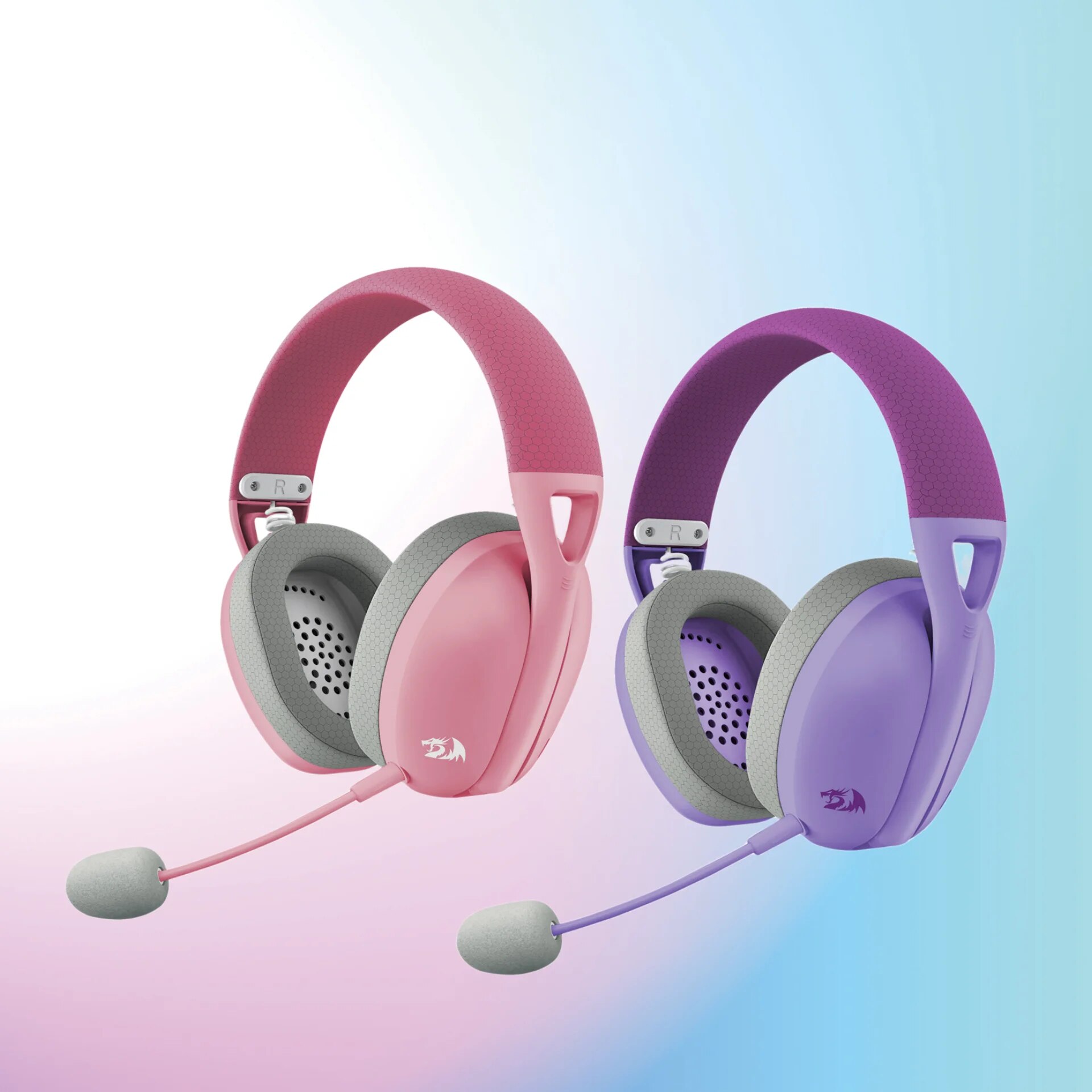 Redragon H848 Headset Bluetooth Wireless Gaming Lightweight 7.1 Surround Sound 40MM Drivers Detachable Microphone Multi Platform. 