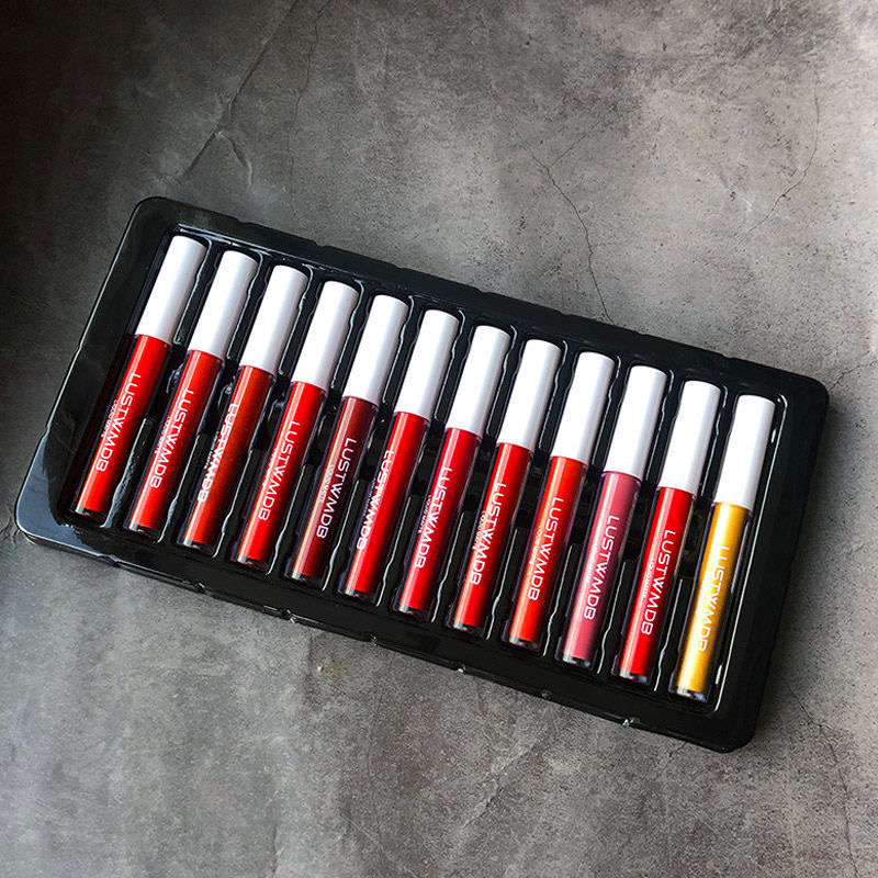 LUSTWMDB 12 PCS LIQUID LIPSTICK SET. 
