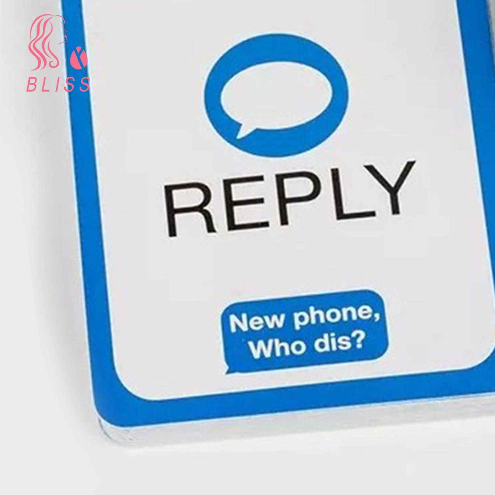 Bliss New Phone Who Dis Card 300pcs Offline Text Message Card Fun Party Game for Family Friends Perfect for Game Night Bar Props New Phone Who Dis Inbox Reply Game Card for Adults Adult Party Game Card. 