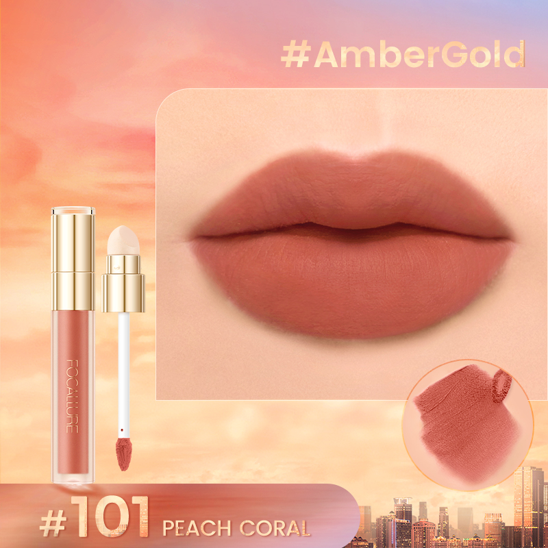 FOCALLURE Matte Velvet Liquid Lipstick Long-lasting Moisturizing Lip Glosses Lightweight High Pigmented Lipclay Makeup Cosmetics