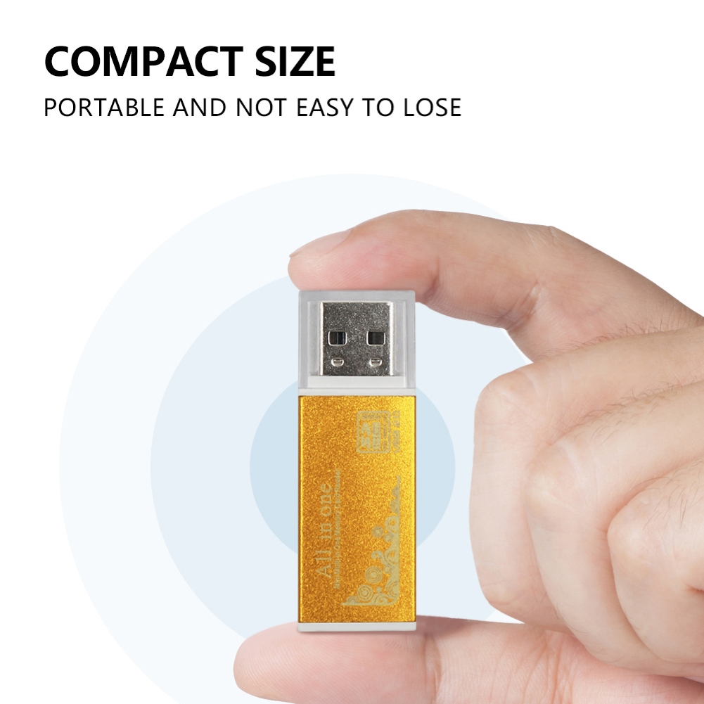 USB 2.0 4 in 1 Multi Memory Card Reader for SD/SDHC/Mini SD/MMC/TF Card/MS/SD Ultra/RS-MMC/HS-MMC/MS Pro Laptop Accessories. 