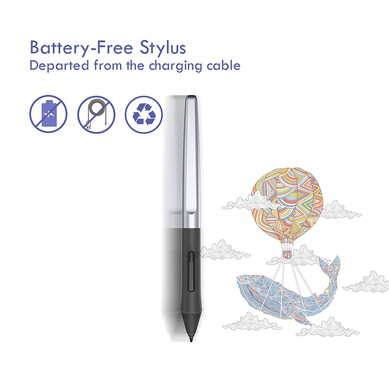 HUION Inspiroy Series H950P 5080LPI Professional Art USB Graphics Drawing for Windows / Mac OS, with Battery-free Pen. 