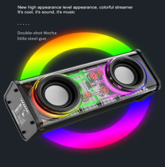 A88 Transparent Mecha Wireless Bluetooth Speaker Portable-Time Square