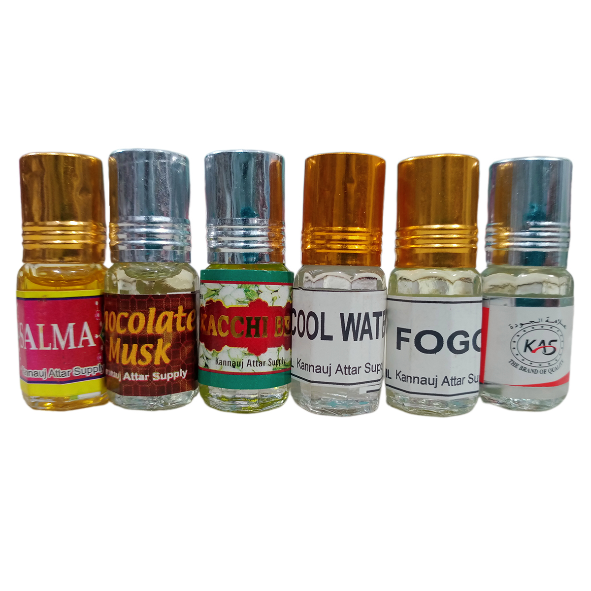 6 pcs 6 different Mini combo attar perfume for 6 months for Mens NonAlcoholic 3ml. 