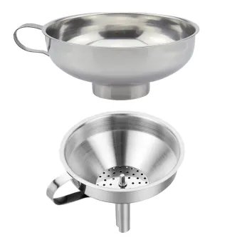 2pcs Funnel Durable Stainless Steel Kitchen Funnels With Strainer Perfect For Transferring Of Spices S Buy Online At Best Prices In Bangladesh Daraz Com Bd