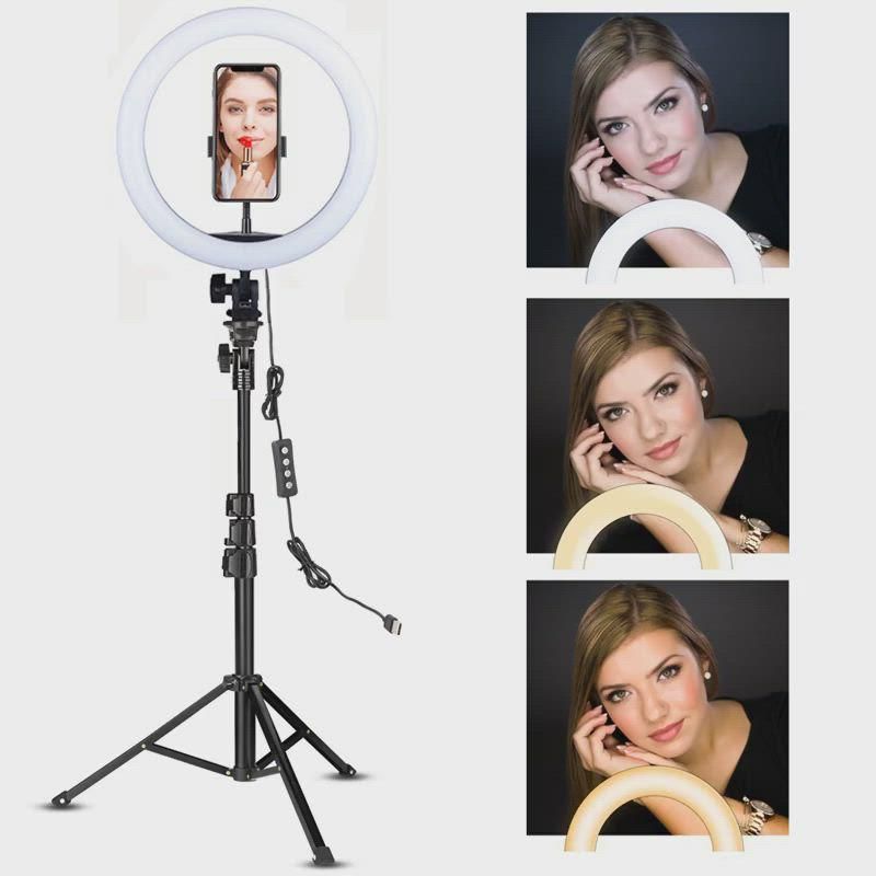 13 inch Ring Light Photo Studio Camera, Video lamp with Tripod for Smartphone. 