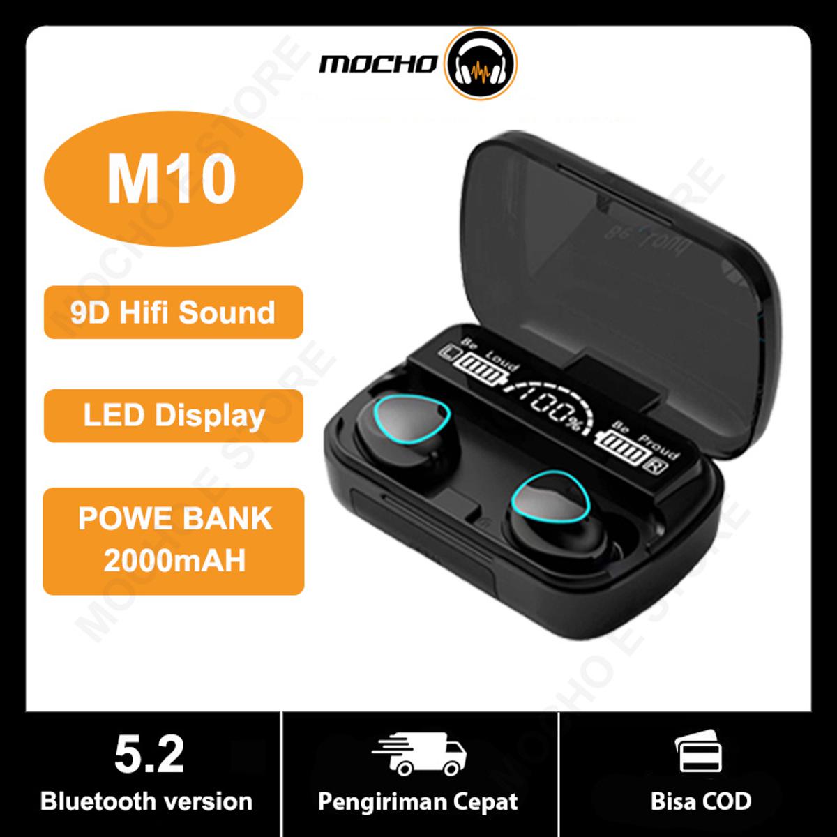 Mocho M10 TWS Earbuds 2500mAh Charging Box Bluetooth-compatible Stereo Waterproof. 