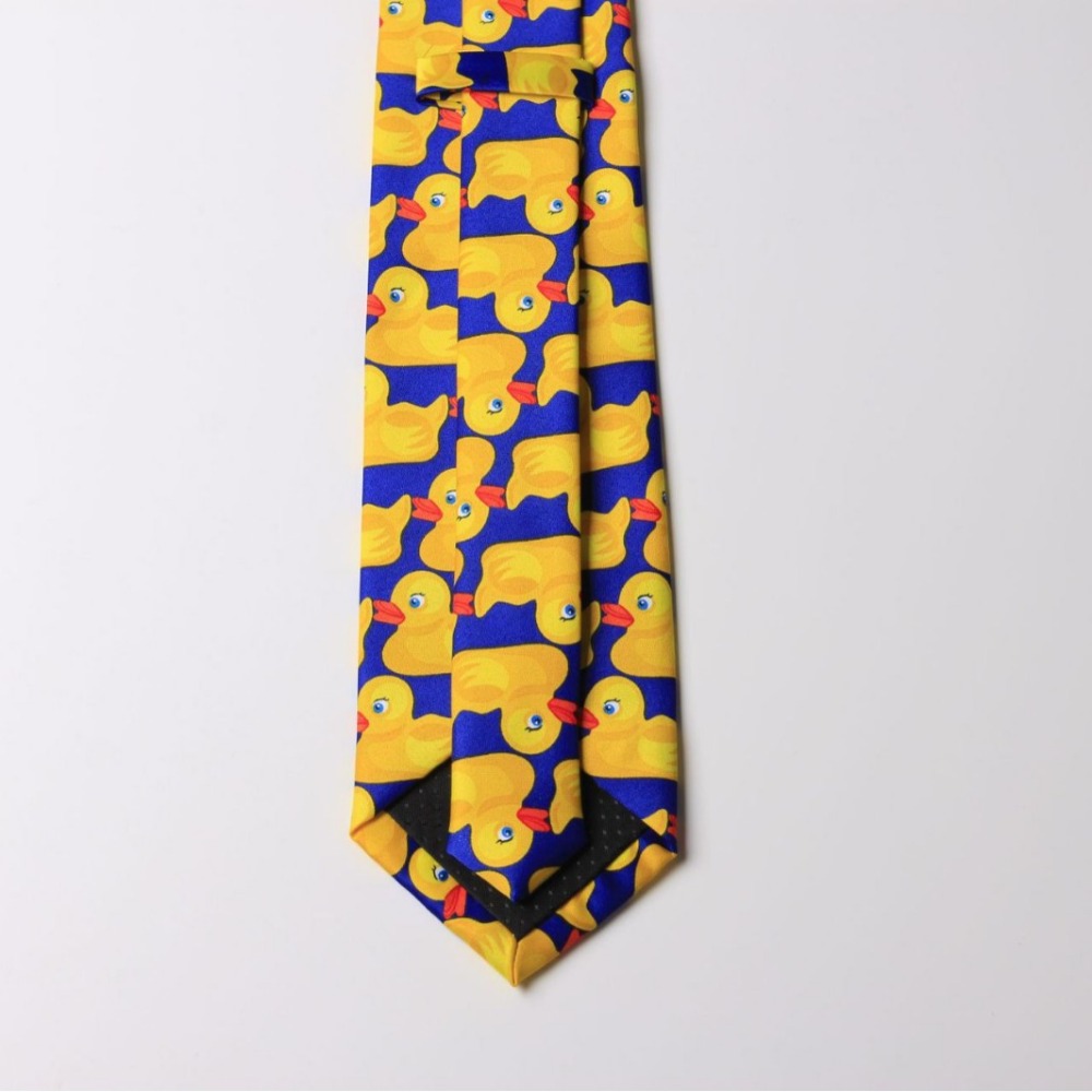 New How I Met Your Mother Ducky Tie Rubber Duck 8cm Necktie Ties Yellow Printed Tie. 