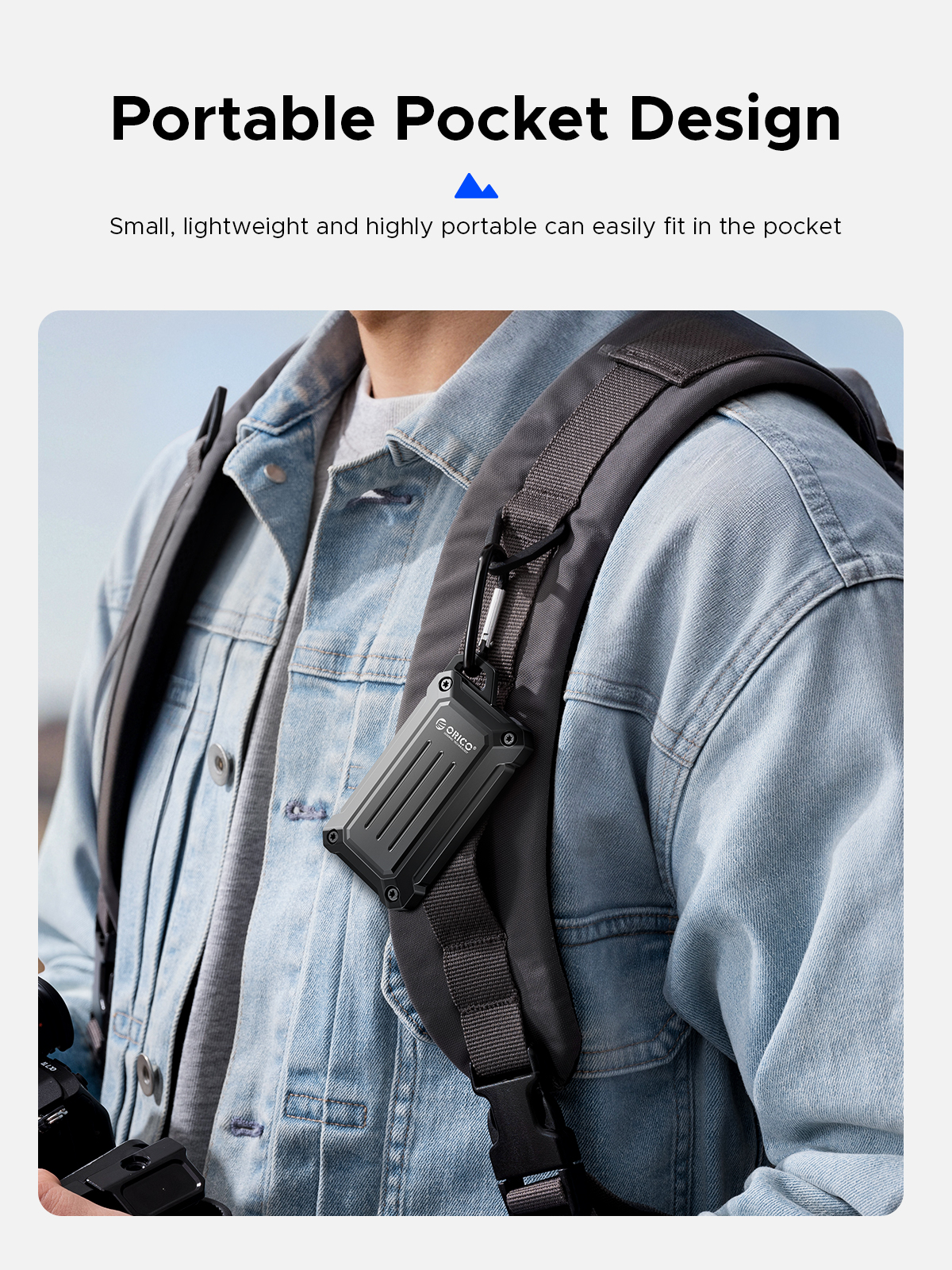 ORICO Mini Portable SSD 20Gbps External Solid State Drive USB3.2 Gen2 2TB 1TB Type- C PSSD for Outdoor Workers Photographer. 
