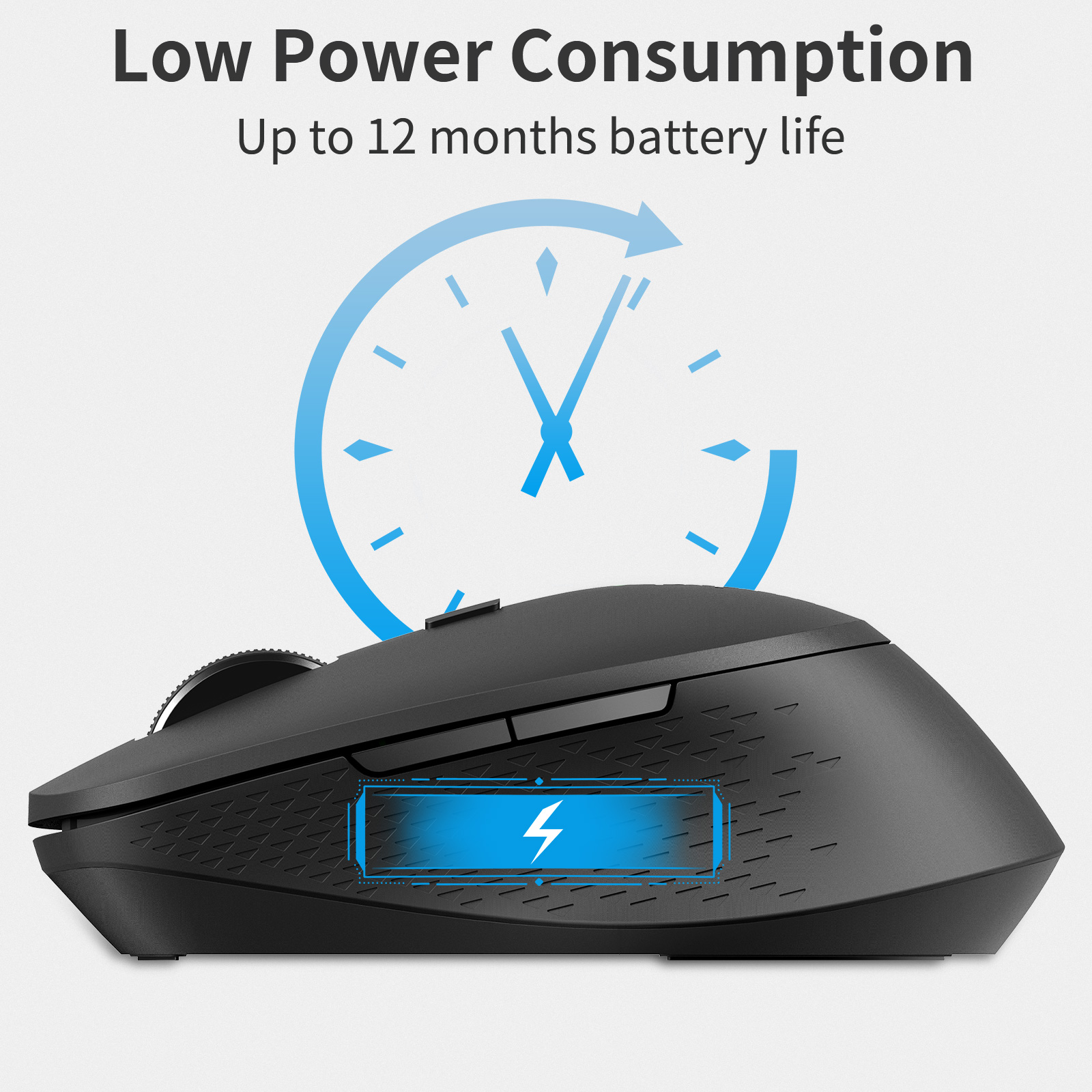 Rapoo M300G Silent Wireless Mouse Multi-mode Bluetooth Mouse Portable Optical Mice with Ergonomic Design Support up to 3 Devices. 