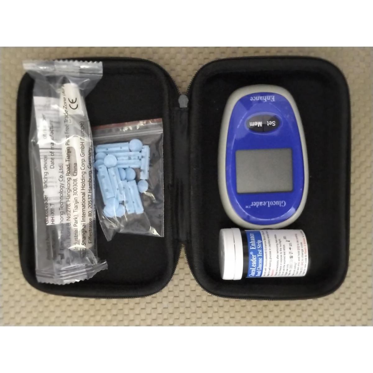 Diabetic monitoring machine GlucoLeader Blood Sugar Tester, Blood Glucose Monitor, Diabetic Testing Kit with x 10 Test Strips and x 10 blood Lancets