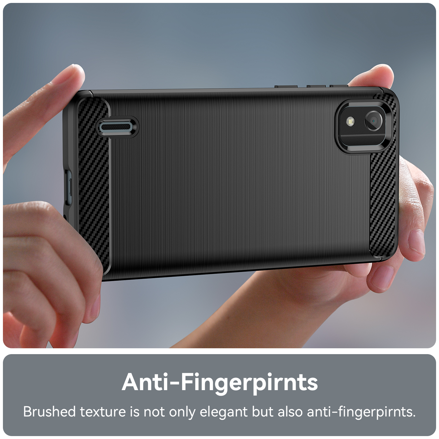 Nokia C2 2nd Edition Carbon Fiber Camera Protection Back Cover High Quality Soft Mobile Back Cover Black Color for Nokia C2 2nd Edition. 