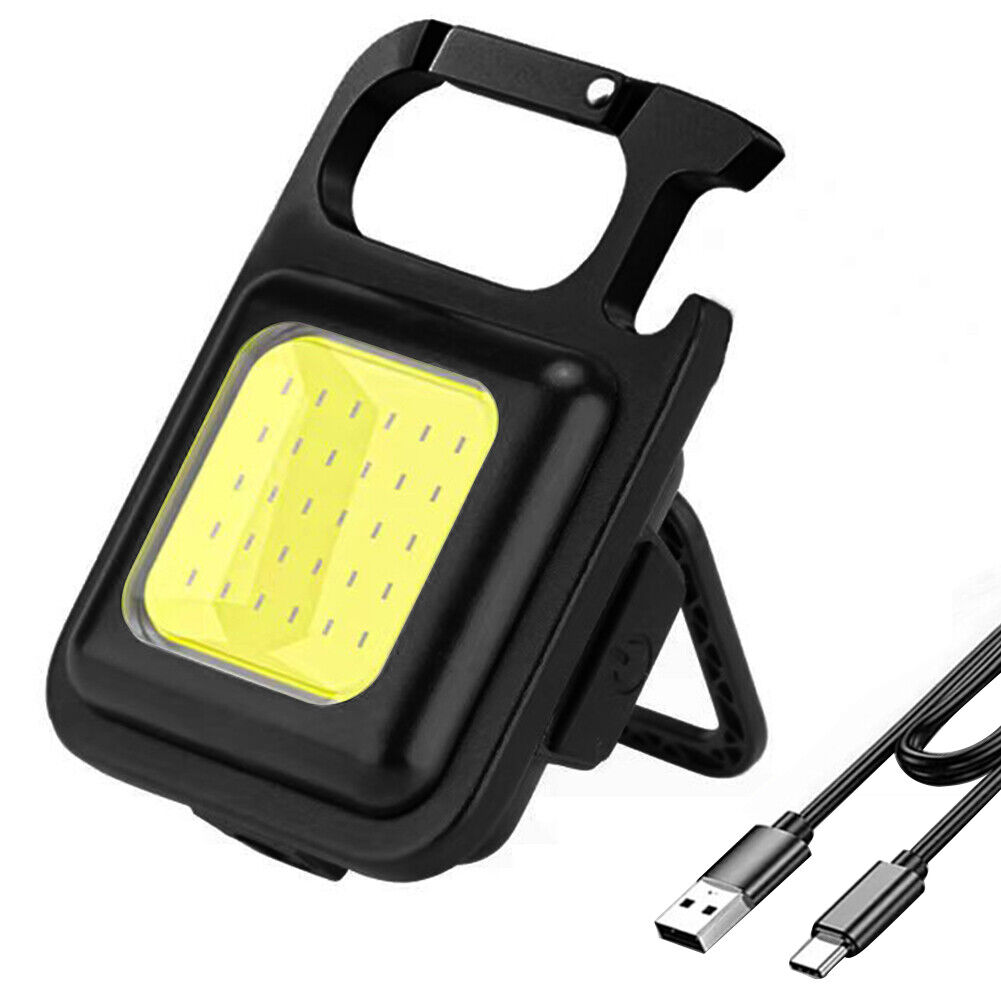 COB Rechargeable Keychain Light 3 Modes Mini Flashlight Keychain Micro USB Charging Type C Port Rechargeable Keychain - Minimalistic Sophistication. 
