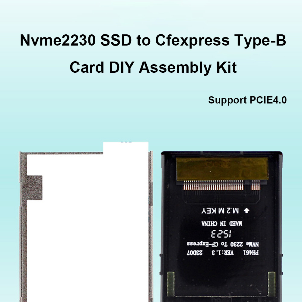 M.2 NVMe 2230 M-Key SSD To CFExpress Type-B Adapter Support PCIE4.0 NVME To CFExpress Adapter Expansion Adapter for Camera. 