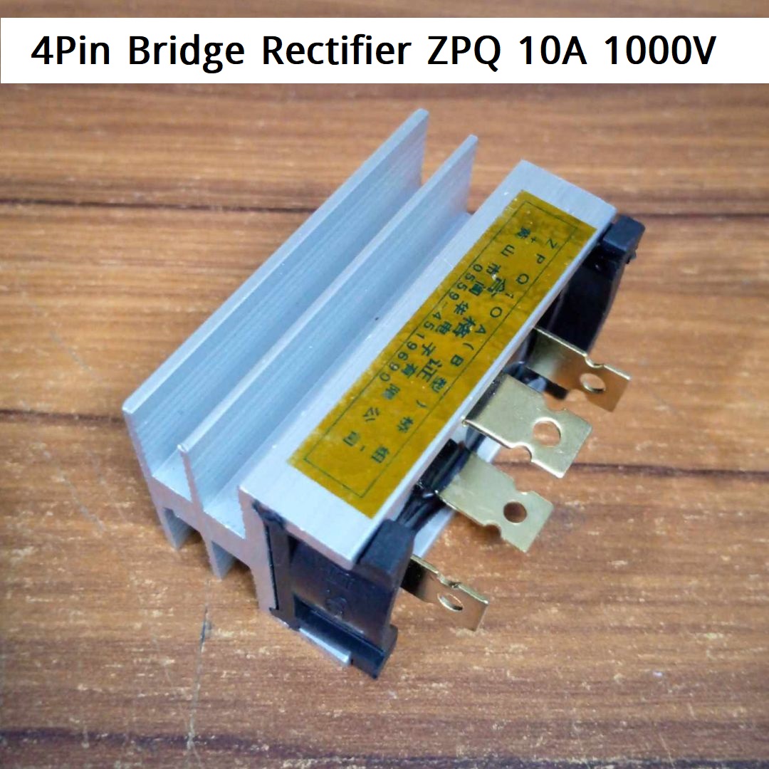 4Pin BRIDGE Rectifier ZPQ 10A 1000V Three Phase Diode DC To AC Power Rectifier Silicon Full Wave Diode 4 Terminal Leads Bridge Rectifier Module. 