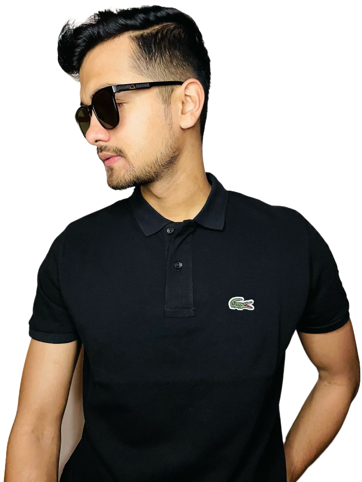 Polo shirt Black color Lacoste premium quality. 