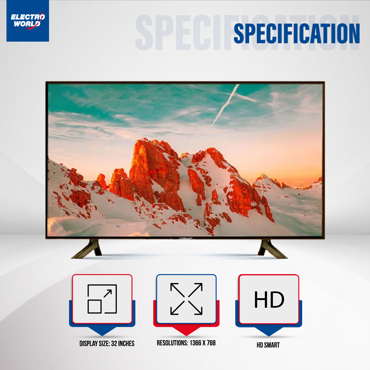 Vikan 32 Inch Double Glass TV Android Smart Wifi TV HD Led Tv 4K Supported RAM 2GB ROM 16GB টিভি কিনলেই 200 + চ্যানেল ডিস ফ্রী. 