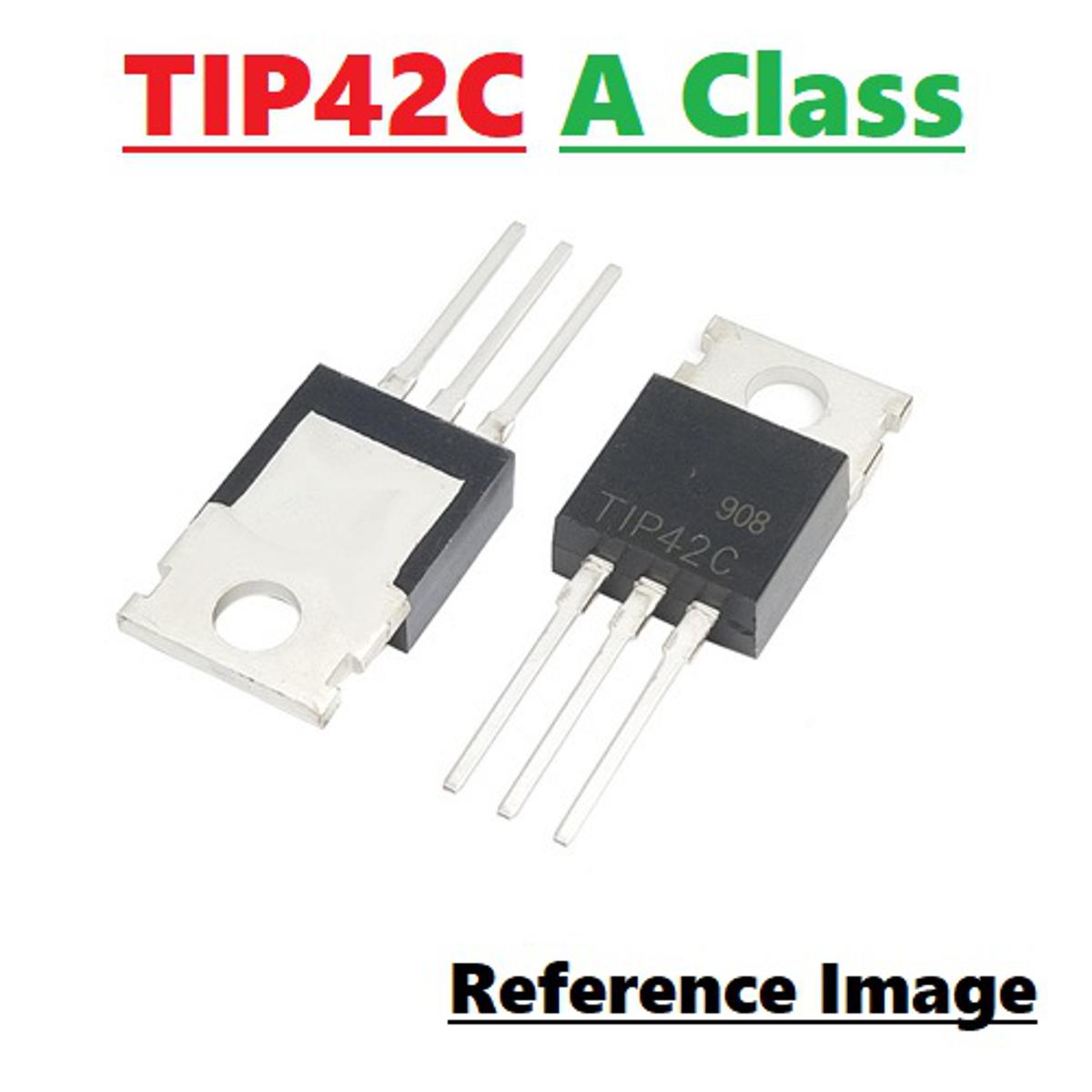 A Class TIP42C TIP42 TIP 42 Transistor PNP 100V 6A 65W 3MHz Darlington Power Transistor Epitaxial Silicon Transistor TO-220 Package Electrical Circuitry & Parts