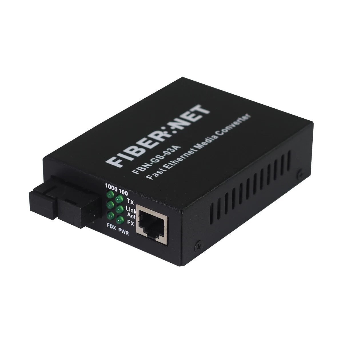 FiberNet FBN-3100A 10/100M Ethernet Media Converter | Single Mode Fiber | 20KM Transmission Distance | Plug & Play | Compact Design. 