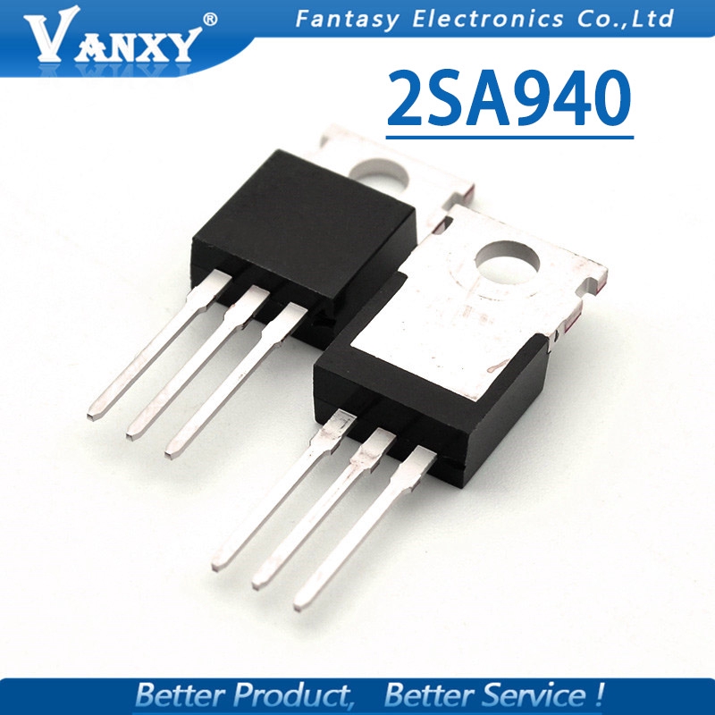 2Pcs- A940 2SA940 2SA-940 KSA940 PNP Transistor 150V 1.5A 25W Silicon Plastic Bipolar Power Transistor TO-220 General Purpose Amplifier Power MOSFET 3 Pin Leads. 