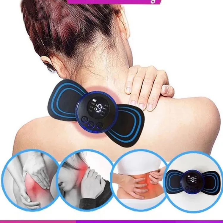 EMS Mini Portable Electric Pulse Neck Massager Cervical Back