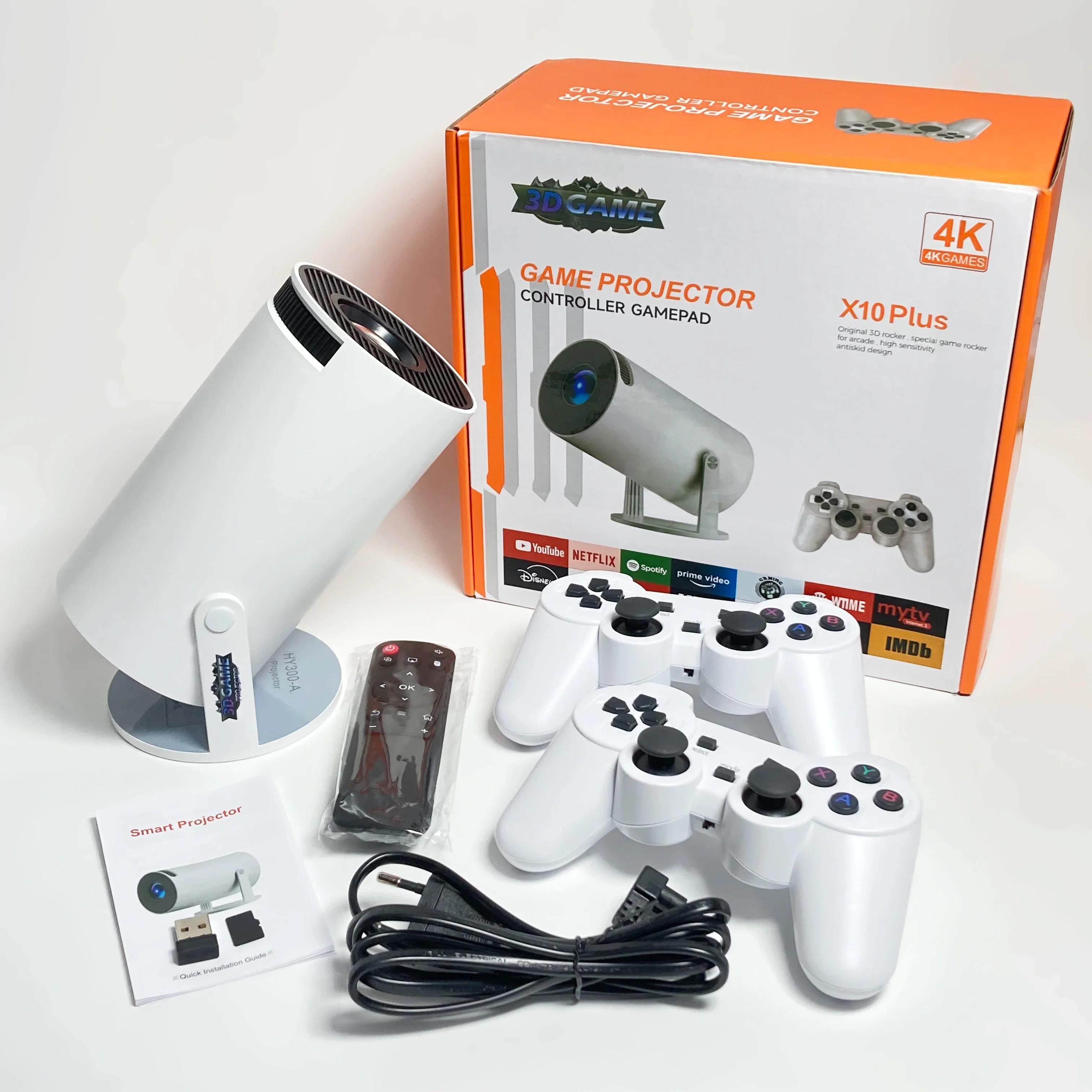 X10 Plus Retro video game consoles Android 11 system Portable Intelligent Projector 720p H713 Lcd Projector Hd Hy300 game box. 