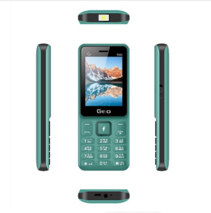 Geo R40 Feature Phone & 2500 mAh Big Battery & Torch. 