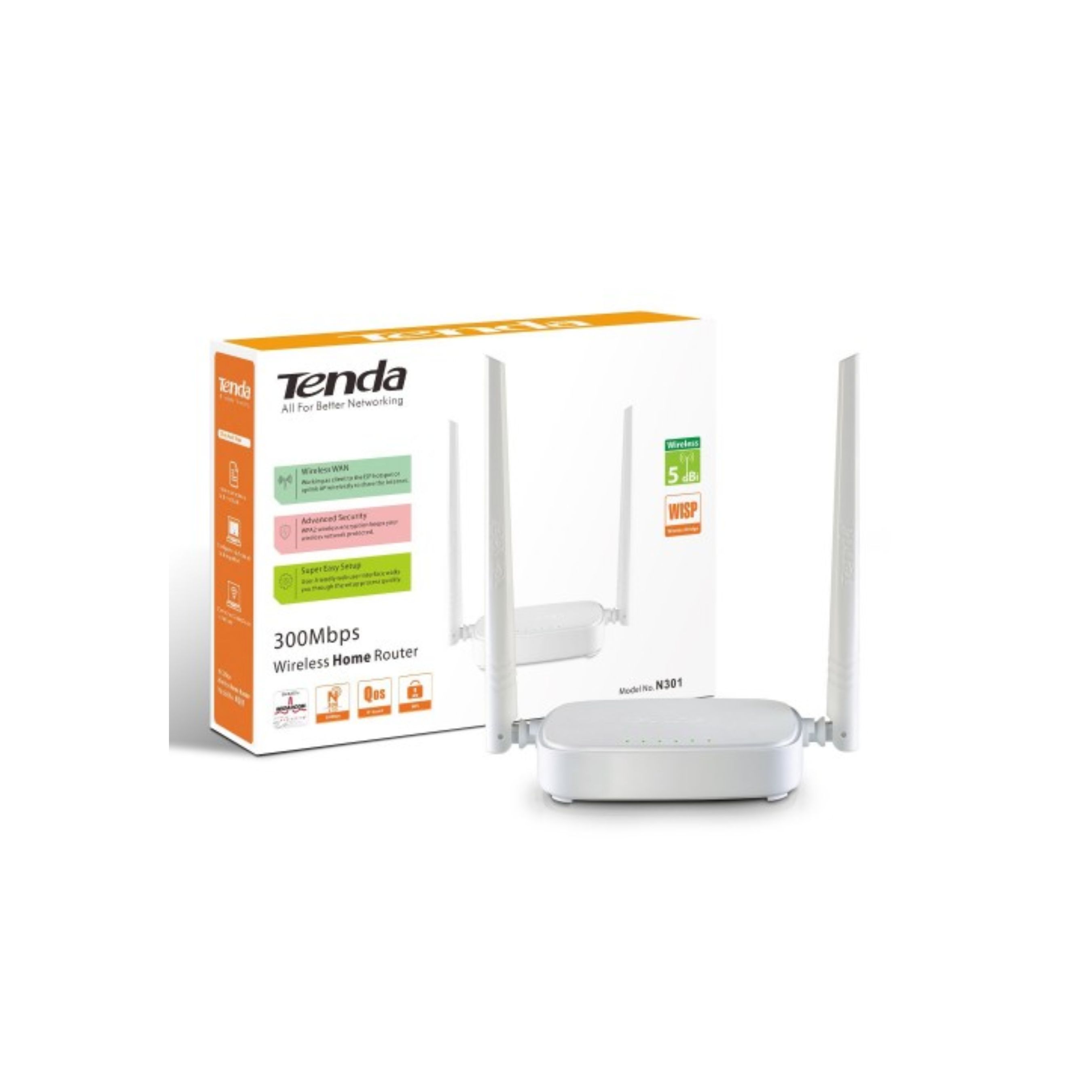 Tenda N301 Wireless N300 Easy Setup Router. 