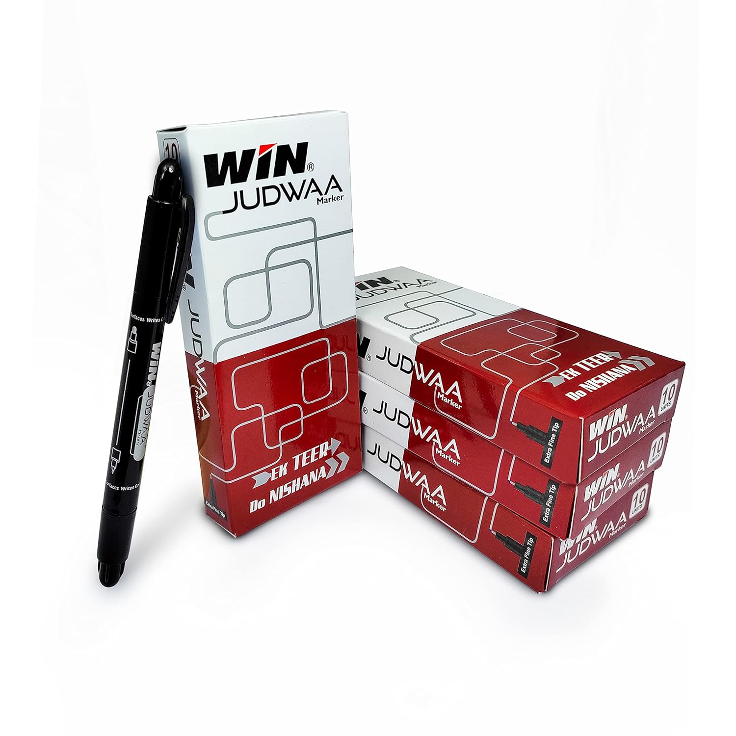 WIN Judwaa Dual Tip CD/DVD/OHP Marker Pen, 1 Pcs black | Both Side Bold & Fine Tip