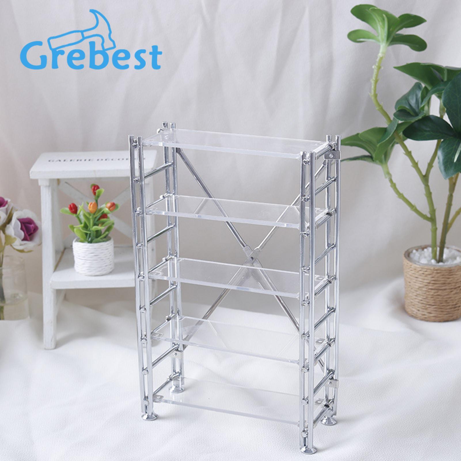 Miniature Bookshelf Miniature Dollhouse Storage Display Shelf Exquisite 1 12 Scale Rack for Decoration less Than Dollhouse Rack. 