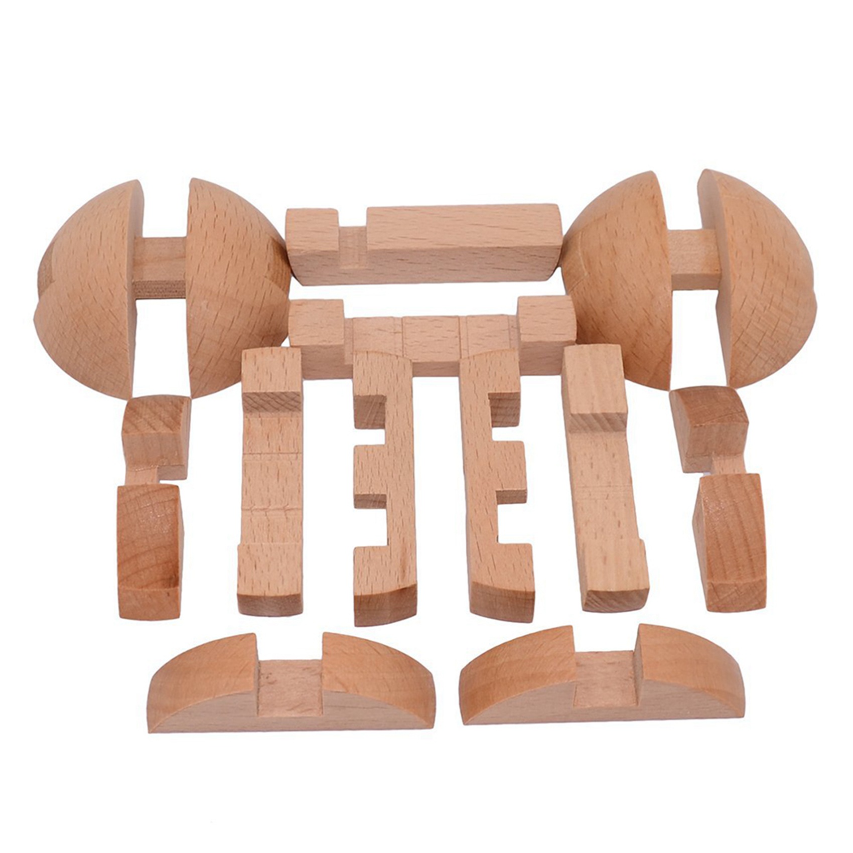 2X Wooden Puzzle Ball Brain Teasers Toy Intelligence Game Sphere Puzzles for Adults/Kids. 