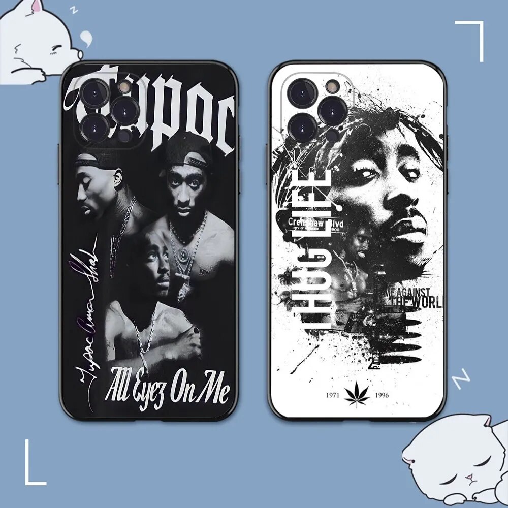 2pac Tupac Amaru Shakur Makaveli Phone Case For iPhone 14 11 12 13 Mini Pro XS Max Cover 6 7 8 Plus X XR SE 2020 Funda Shell