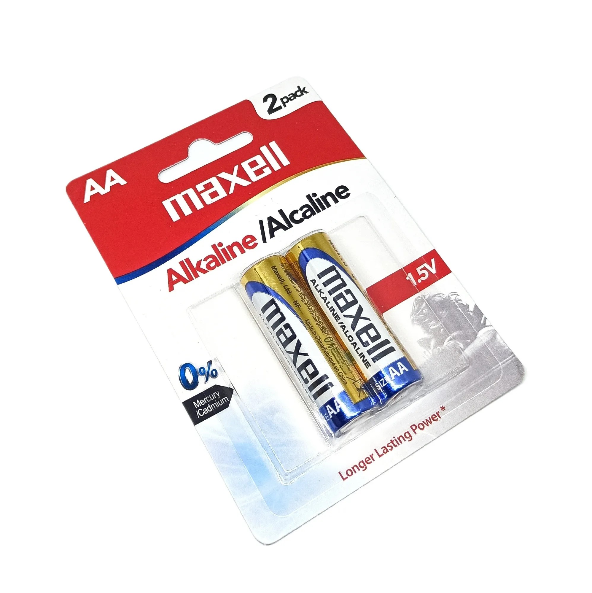 MAXELL LR6 AA Size 1.5V Long Lasting Alkaline Battery - 2 Pcs Pack (Non Rechargeable). 