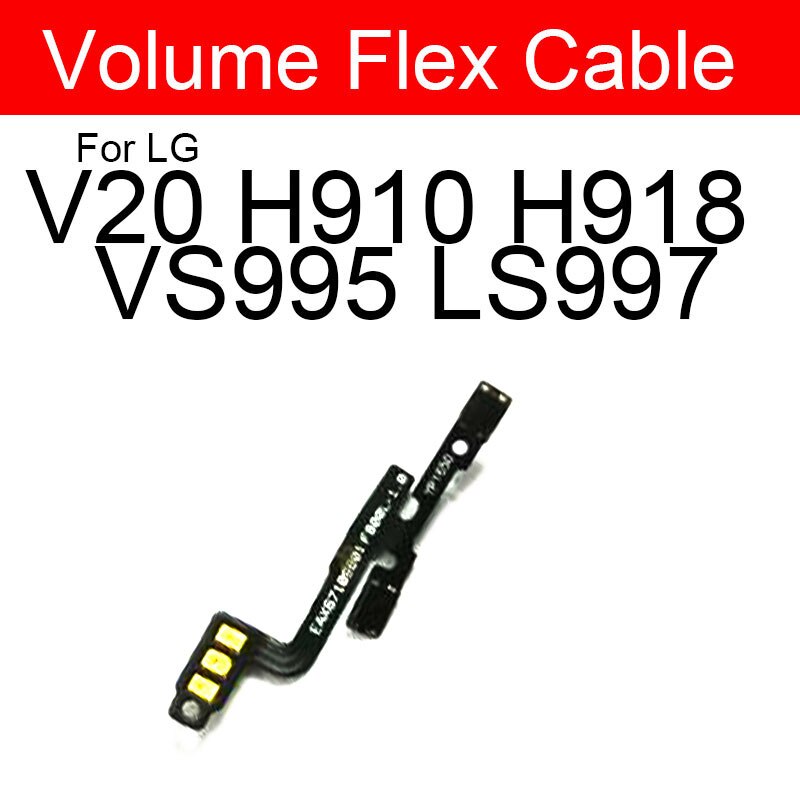 Up Down Volume Power Side Button Flex Cable For LG V10 V20 V30 V35 V40 V50 V50S Power On Off Control Volume Flex Ribbon. 