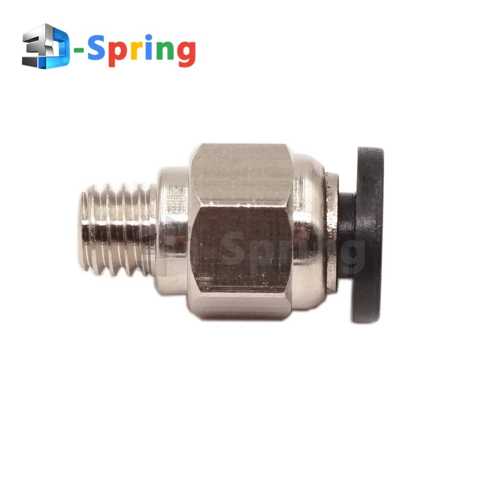 【YIYANGMAOYI111】PC4-M6 Pneumatic Fittings PC4 M6 3.2mm 3.7mm 4.3mm Bore PC4-M5 for 4mm Tube PTFE Quick for 3D Printer Extuder. 
