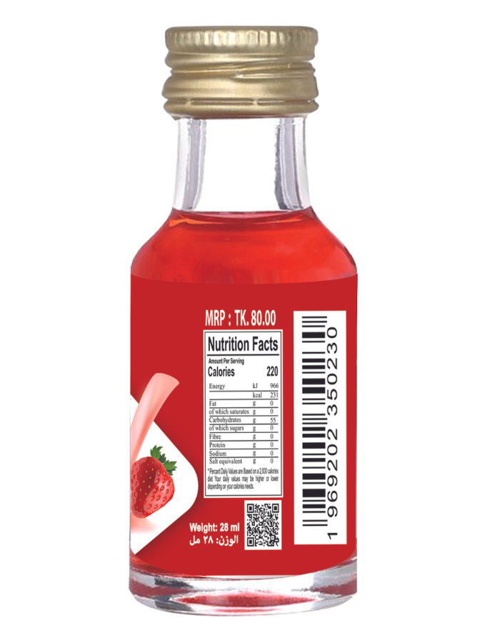 Strawberry Food Flavour (Essence) -28ml Afram Strawberry Essence. 