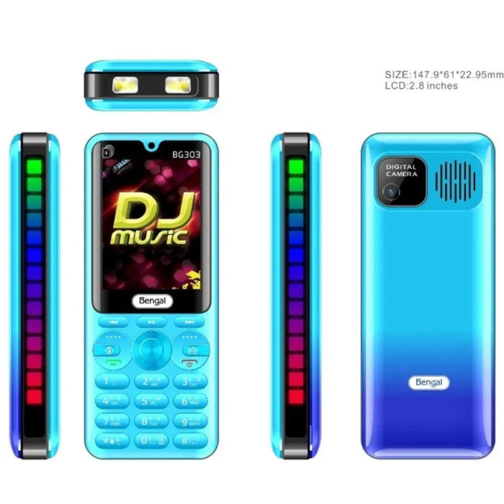 Bengal BG 303 Dj Java Supported 4 SIM Standby 4500mAh Power Bank Phone. 