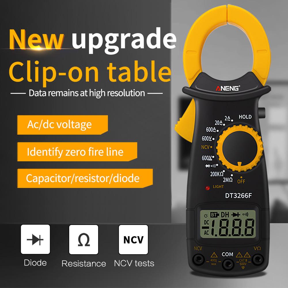 Goglor Digital Clamp Meter Multimeter Auto-Ranging Tacklife DT3266F 600 Amp TRMS 6000 Counts NCV with A-C/DC Voltage Test Resistance Continuity Capacitance Temperature Measure. 