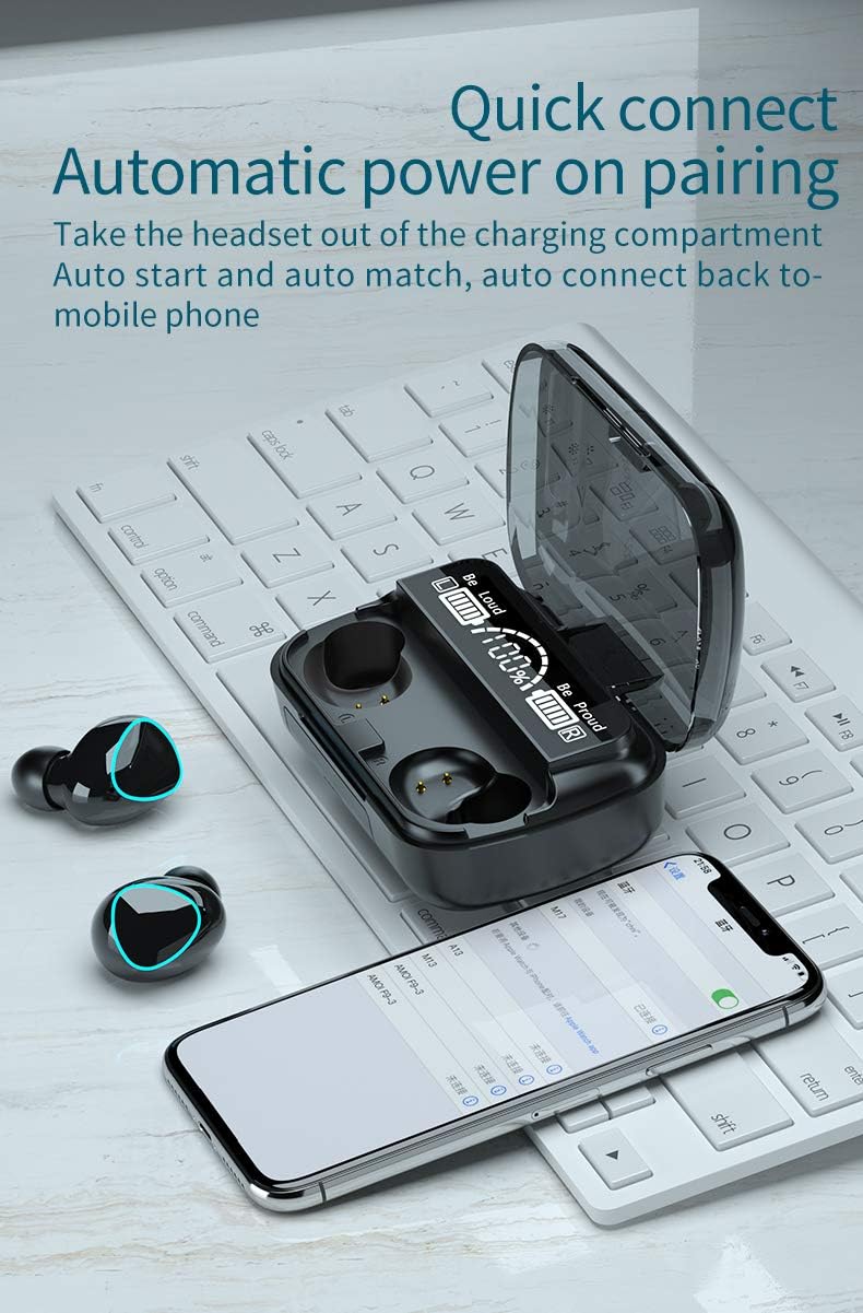 M10 TWS Wireless Earbuds Touch Bluetooth Earplugs -Black Colour -GFG - Bluetooth Headphone.. 