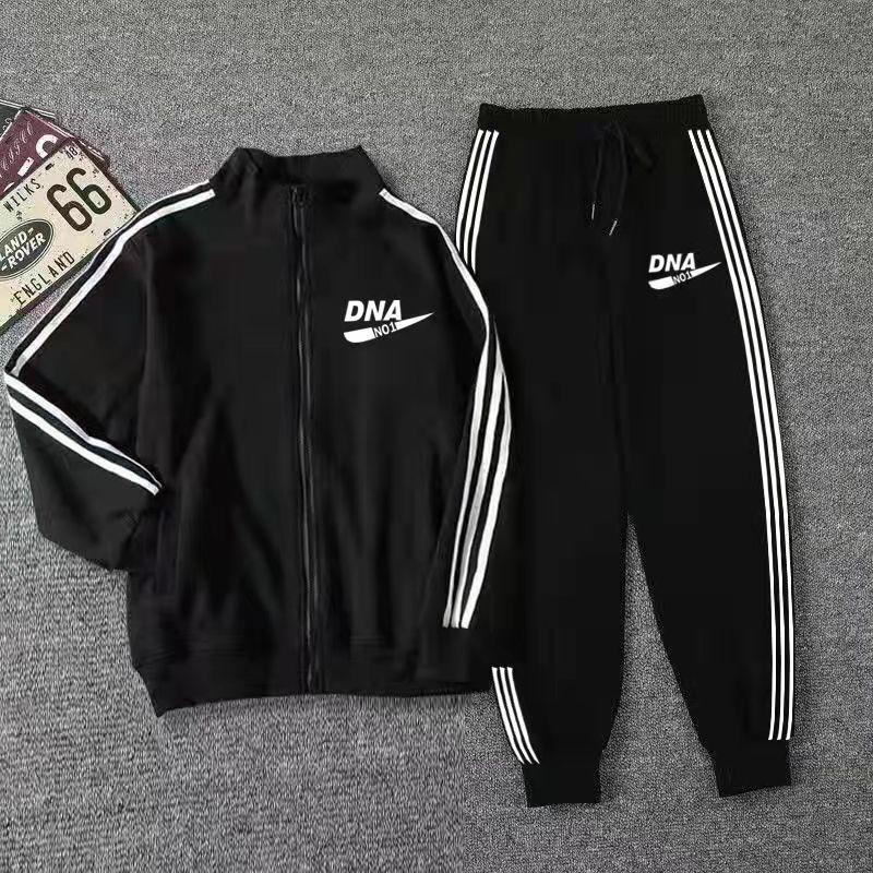 Spring and Summer Social Smart Guy Sports Jacket Boy Korean Style Casual Long-Sleeved Top Internet Celebrity Set as in Same Style Tide. 