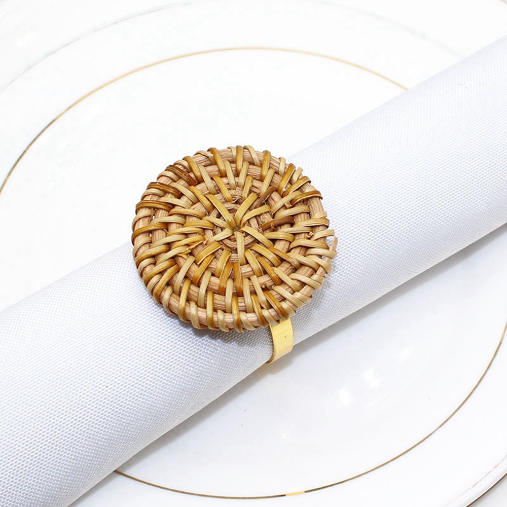 20pcs Lace Napkin Ring Buckle,natural Jute Table Chair Burlap Ring