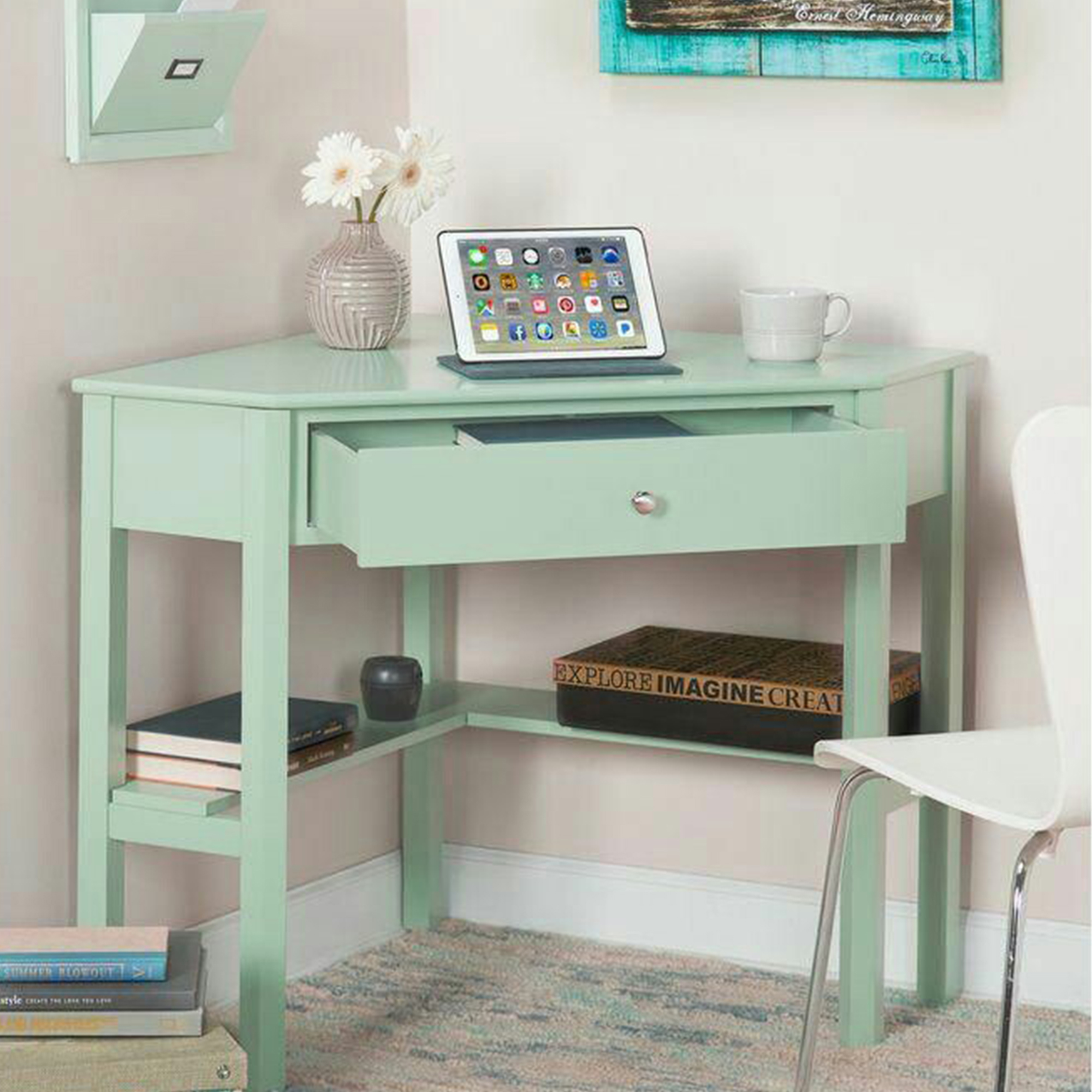 Corner reading table discount