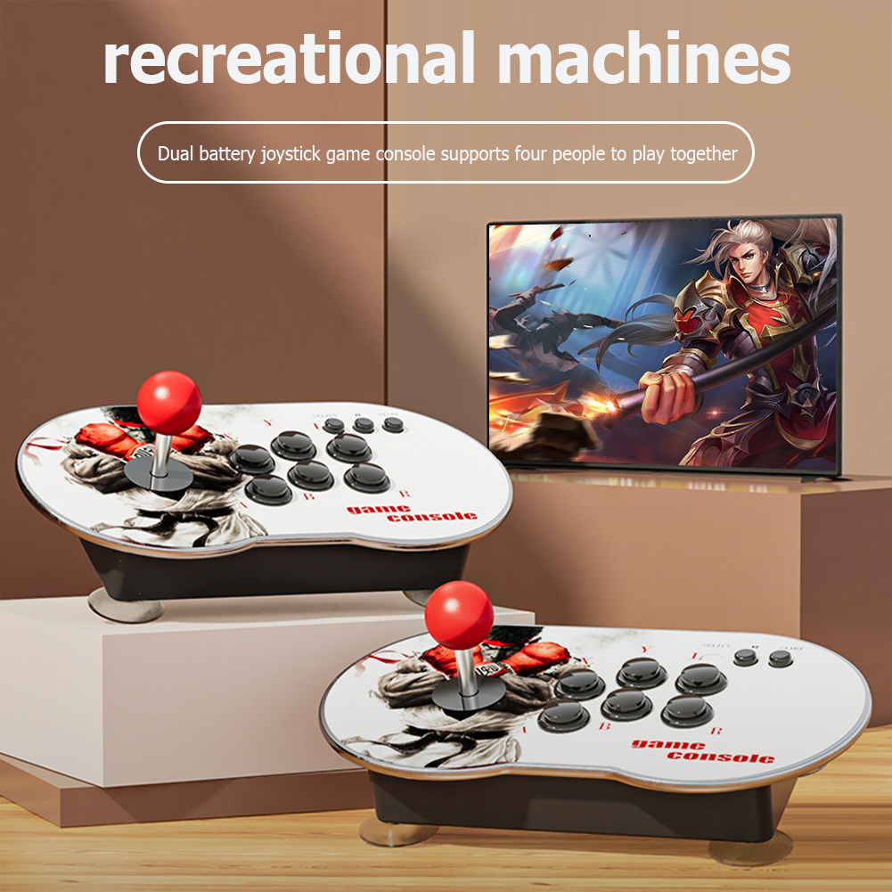 MT6 4K HD Video Arcade Game Console 3D Dual Controller Joystick 10000+ Games Player for CPS FC GBA GBC MD SFC PS1 Emulators. 