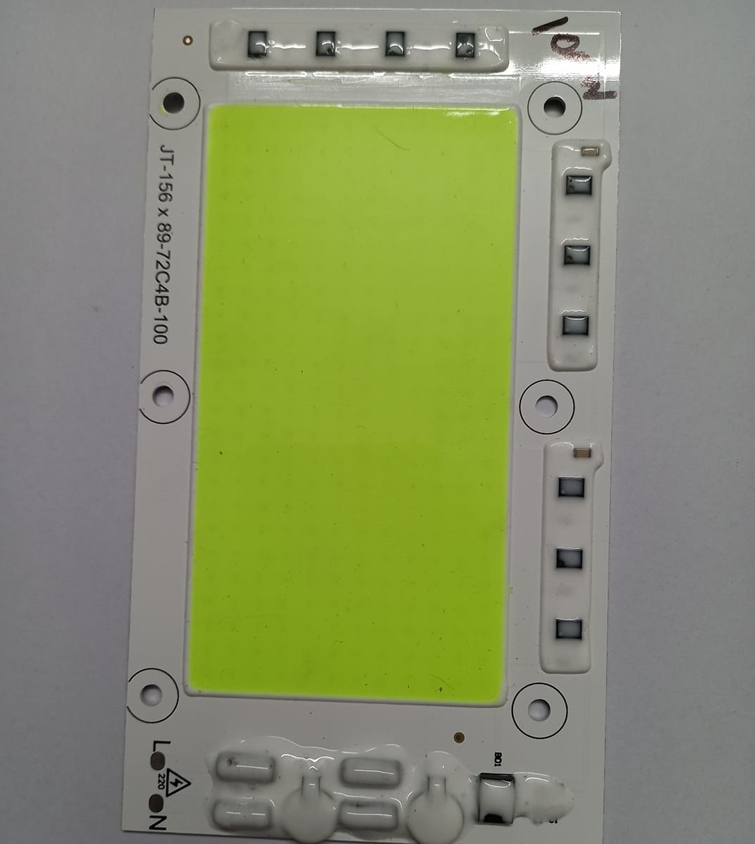 Green Color Jt-156X89-72C4B-100 100W Direct Ac 220V 100W Size 156X89Mm Cob Smd Led Light Chip Green Cob Led Light 220V Cob Led Light 100W Cob Light Cob Led Chip 220V Cob Led Chip 100W Light Bulbs - Dim Light. 