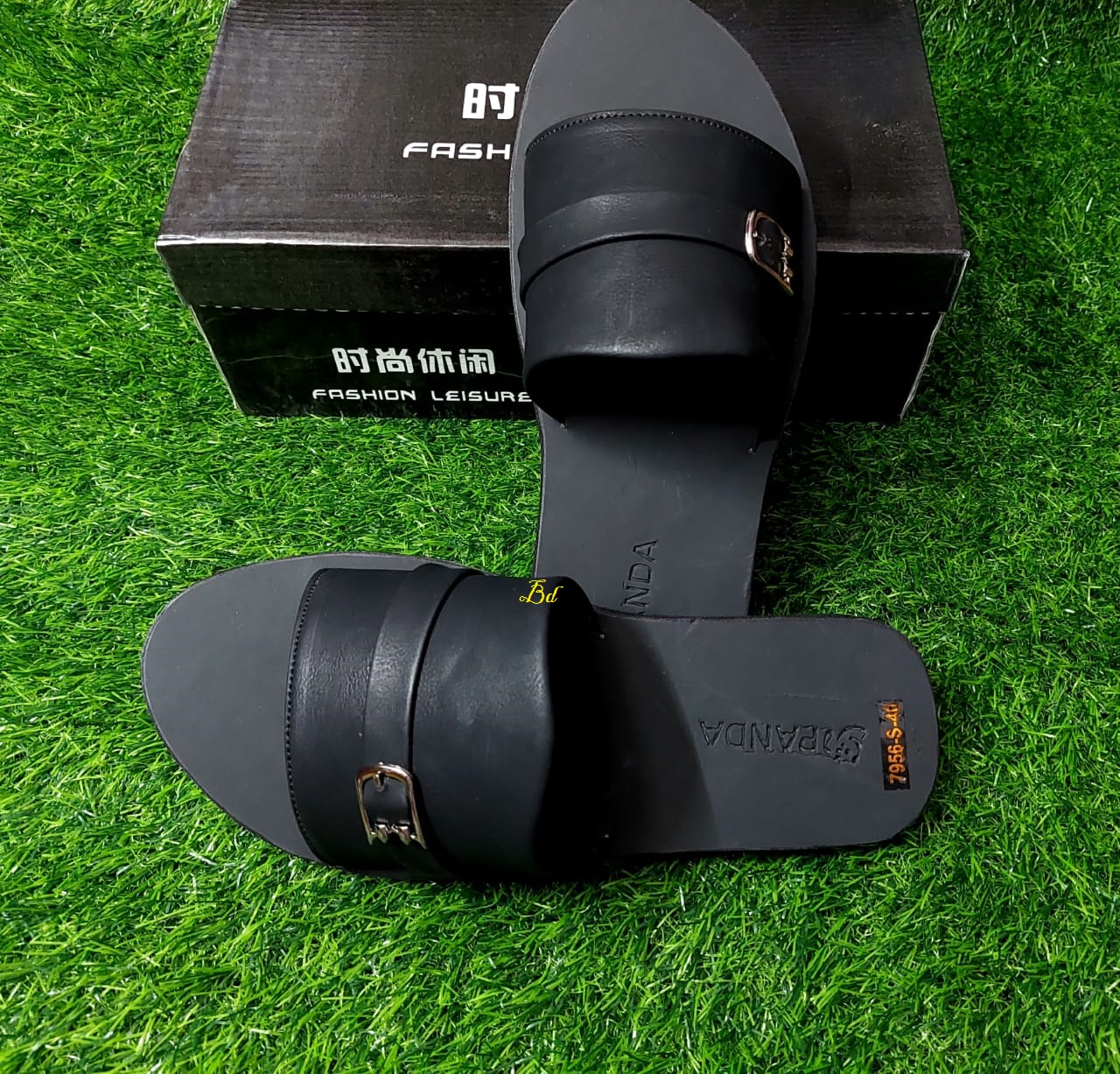 Stylish Leather Slides Sandal for men - Slides For Men. 
