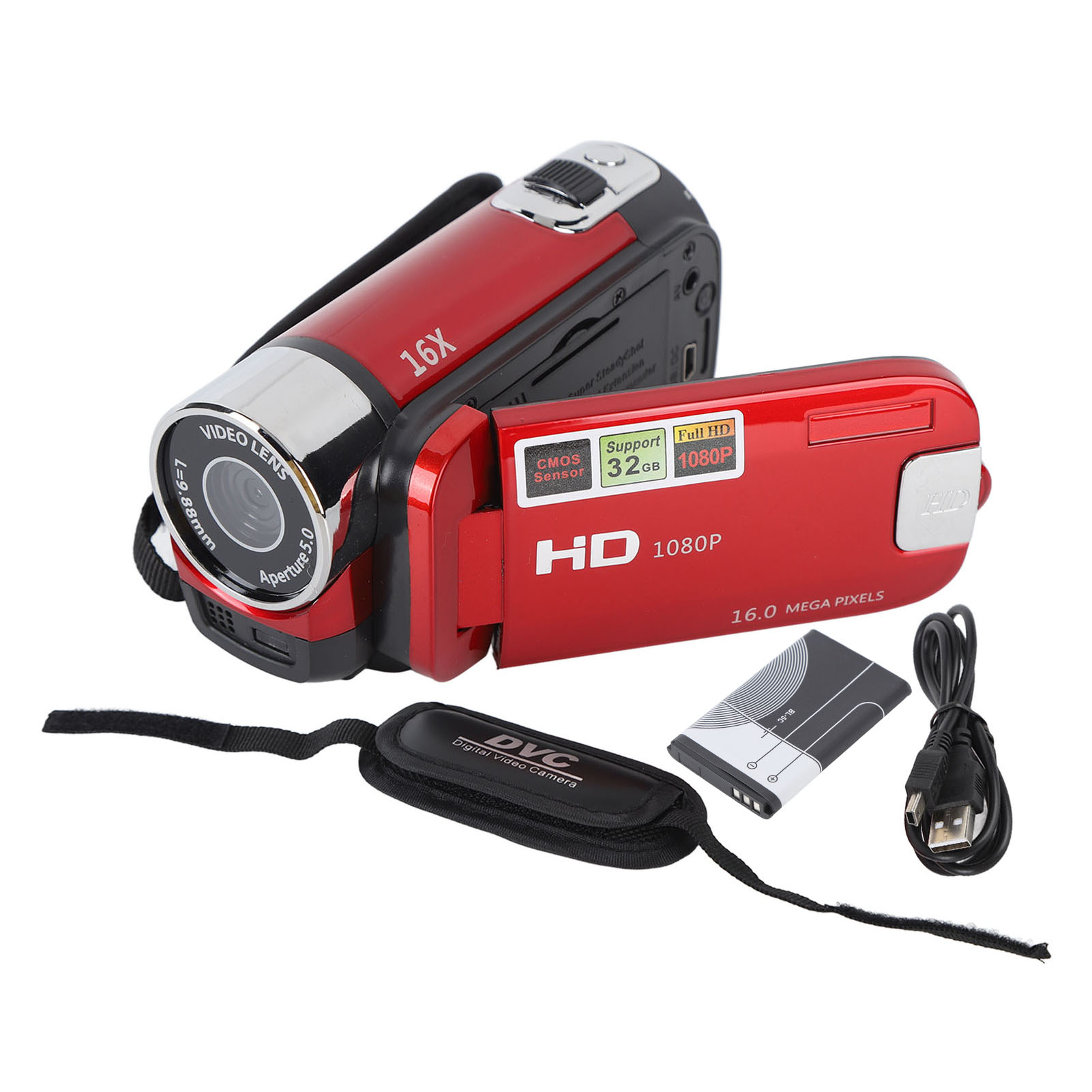 2.7in Camera 4K 48MP DV Camera 2.7in TFT Rotatable Screen 16x Digital Zoom Video Camera with USB Cable 4K Camera Vlogging Camera. 