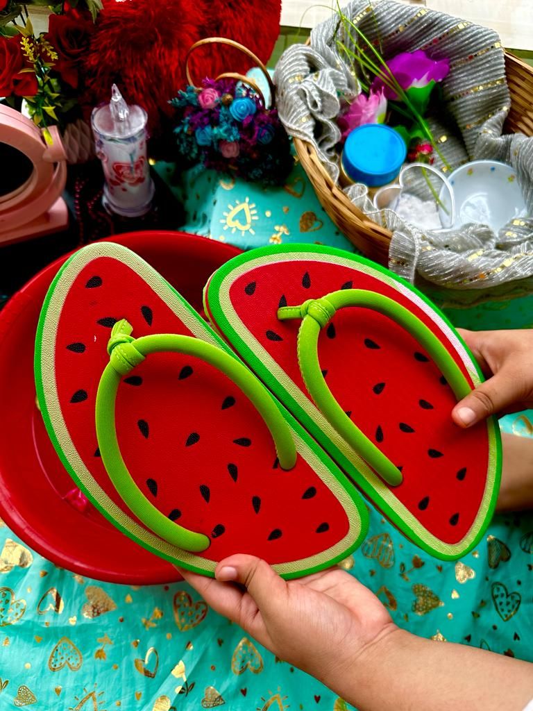 Fruit EVA Flip-Flops Cute, Stylish and Comfortable Sandal Watermelon Style (37-40 free size)